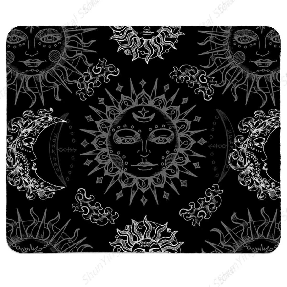 

Mysterious Moon Sun Mouse Pad Gothic Desktop Home Office Gaming Work Anti Slip Mouse Pad, Tarot Card Enthusiast Gift 25*30cm