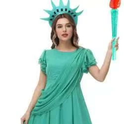 Adult American Statue of Liberty cos clothing ancient Greek Halloween dress ancient Roman robe festival performance clothing