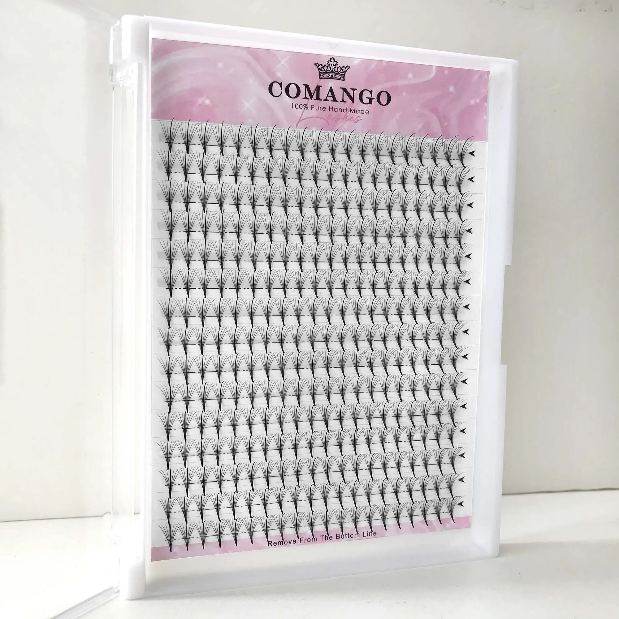 CoMango 7D 300/120Fans 15/12Rows Tray Natural Black  Eyelashes Extensions Handmade Premade Volume Fans Individual Lash Extension