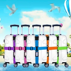 Luggage Strap Cross Belt Packing Adjustable Travel Suitcase Nylon 3 Digits Password Lock Buckle