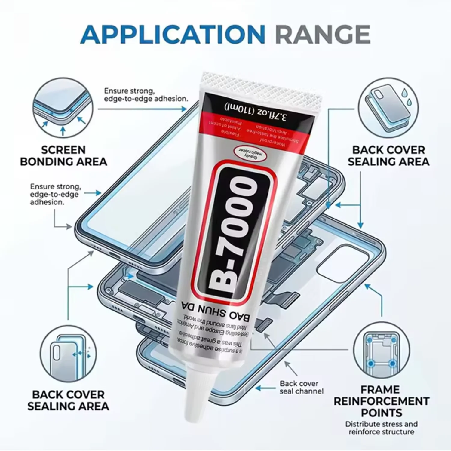 B-7000 Clear Contact Phone Rep - огляд і ціна Contact Cement Glue