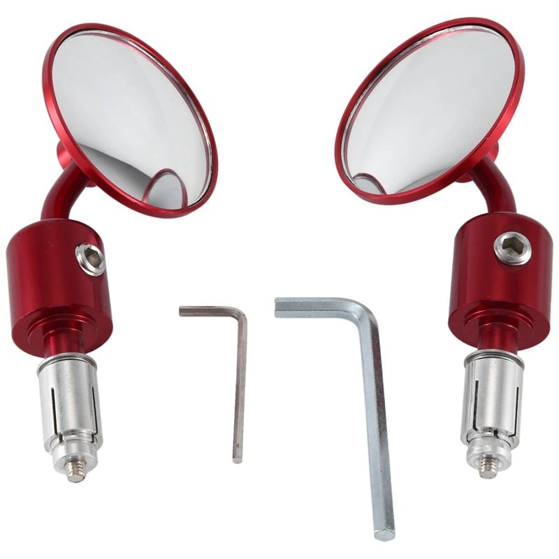 

Motorcycle Rearview Mirror Reflector Universal Handle Mirror Rear Mirror Accessories Red