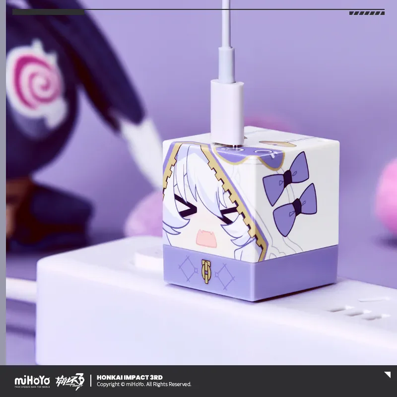 

[Подлинная] miHoYo Game Honkai Impact 3rd German Cube Theresa Type-C Fast Charging Head 35 Вт Мультяшное зарядное устройство Косплей Подарок на Хэллоуин