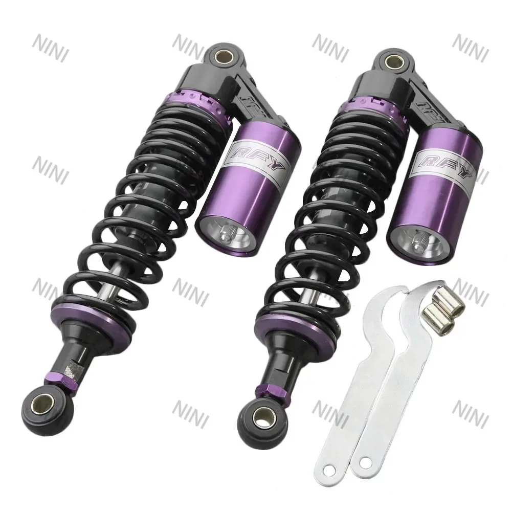 

Motorcycle for Honda CM200T CX500 For Yamaha TX650 For Suzuki Kawasaki ATV Purple Black 1Pair Universal 320mm Air Shock Absorber
