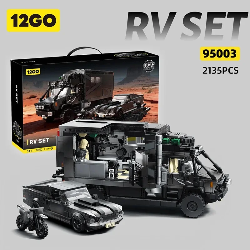 12go 95003 Uni RV Moke Off-road Tractor Truck Building Blocks Assembly Toy Set for Boys 2135pcs - view 6