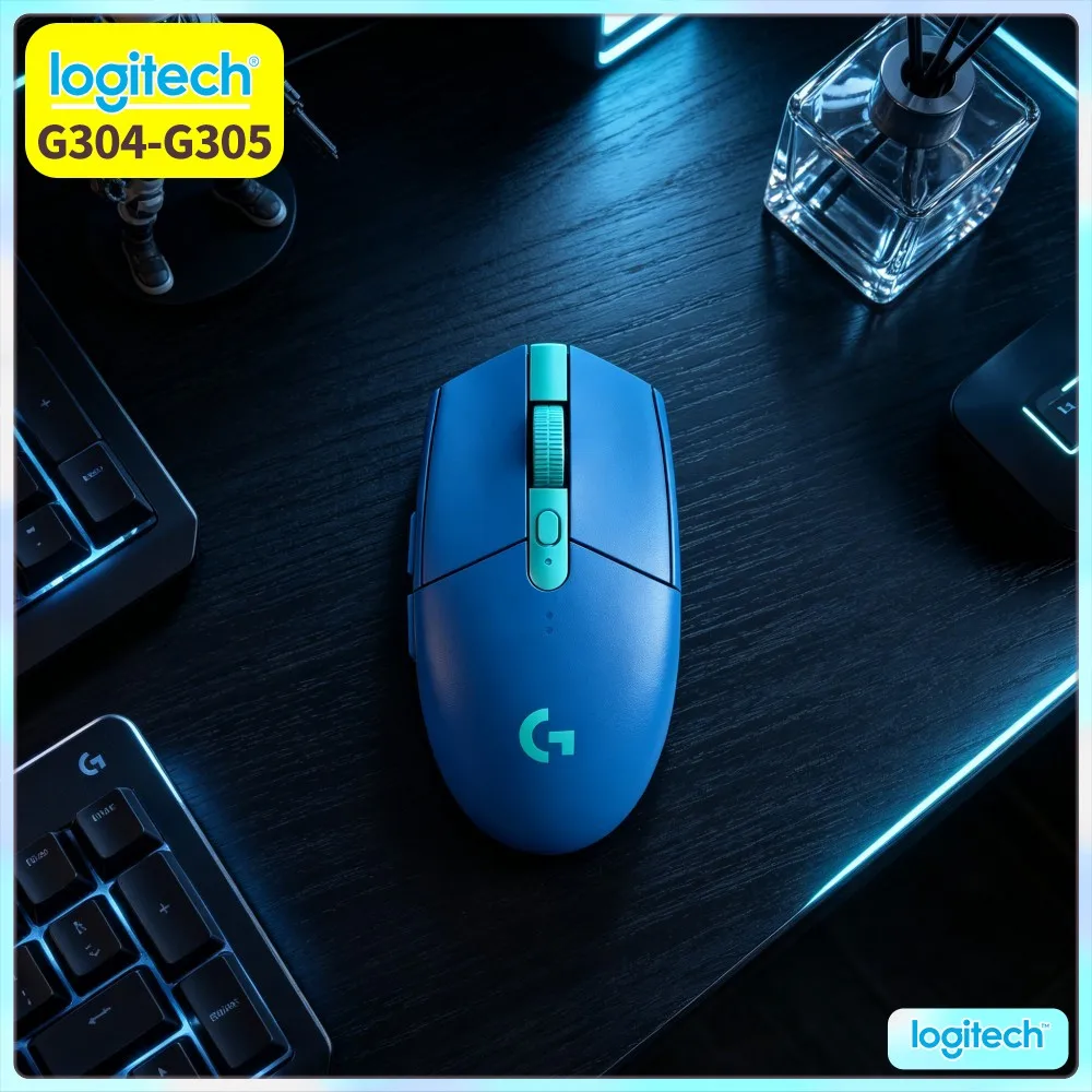 Logitech G304 Wireless Gaming Mouse LIGHTSPEED Tech 12000 DPI HERO Sensor 1Ms Response 9-Month Battery High Efficiency Users