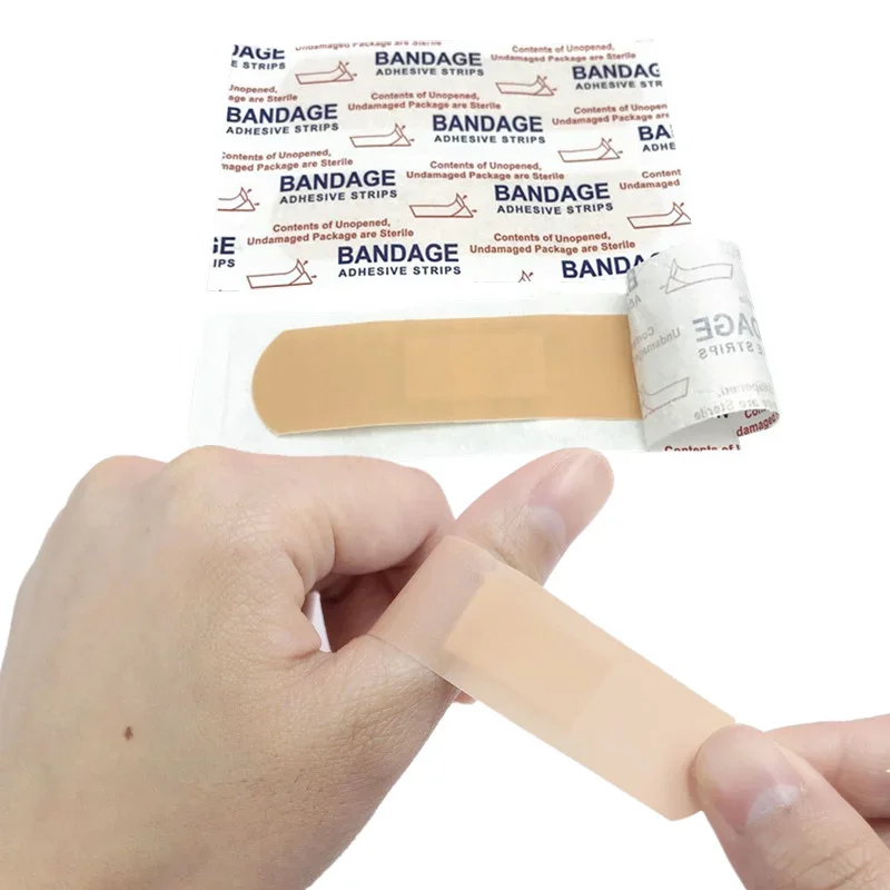 

100pcs/set Skin Color Band Aid Waterproof Plasters Wound Dressing Patch Tape First Aid Strips Adhesive Bandages Woundplast