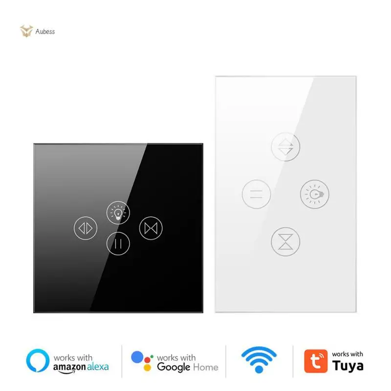 

Водонепроницаемый Wi-Fi выключатель света с дистанционным управлением, функция связи, Wi-Fi выключатель для занавесок с Wi-Fi, световой переключатель для штор со стеклянной панелью и таймером