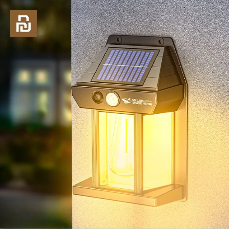 Youpin Solar Powered Courtyard Light Super Bright Household Outdoor Human Body Sensing Automatic Lighting LED Lamp Waterproof