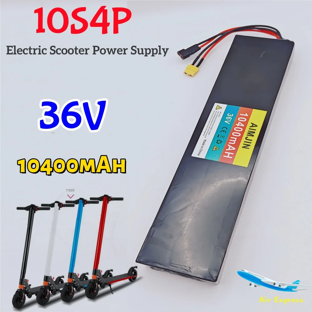 

10S4P 36V 10400mAh 18650 rechargeable lithium-ion battery 500W built-in BMS