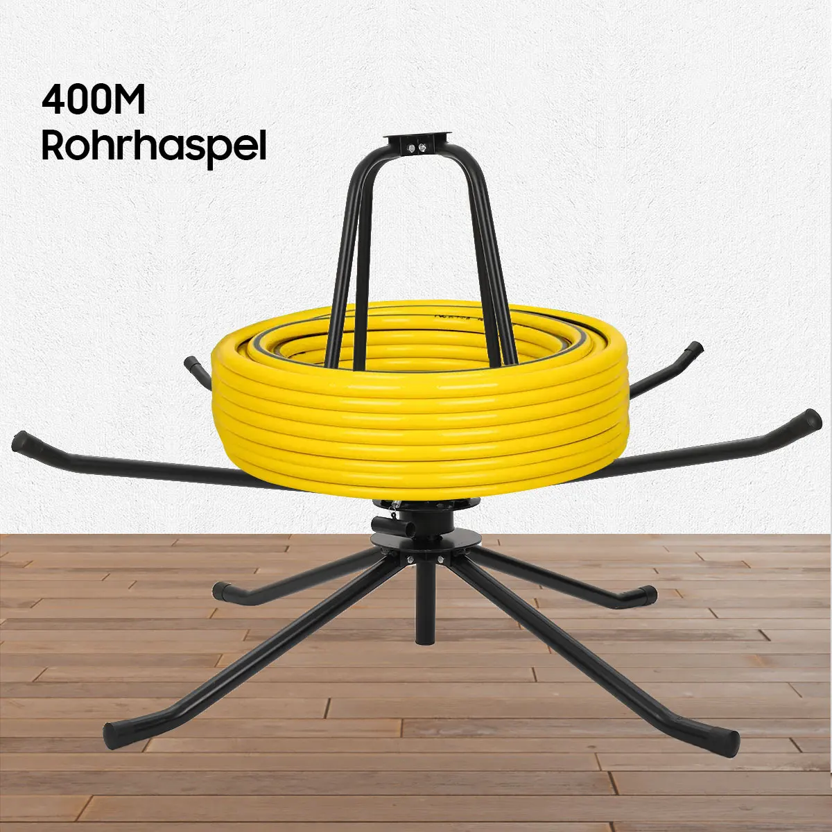 Image of Fußbodenheizungsrohr-Aufwickler Bodenmontierter Stahlheizungsrohr-Aufwickler Tragkraft 200KG Verstellbarer Klappbarer Fußbodenheizungsrohr-Aufwickler