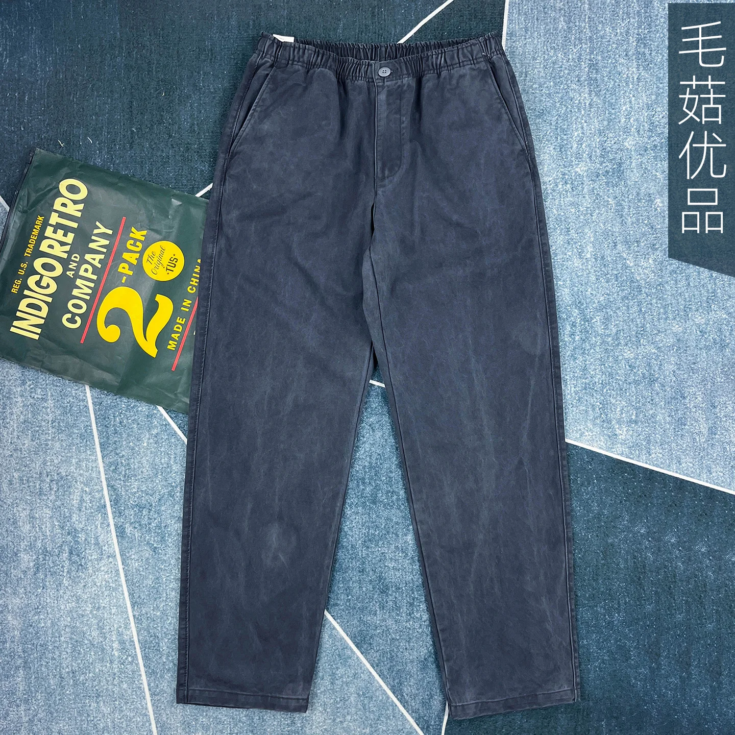 

Осенние тяжелые повседневные брюки высокого качества из 100% хлопка для мужчин - прямые брюки цвета хаки с эластичной резинкой на талии в американском стиле ретро