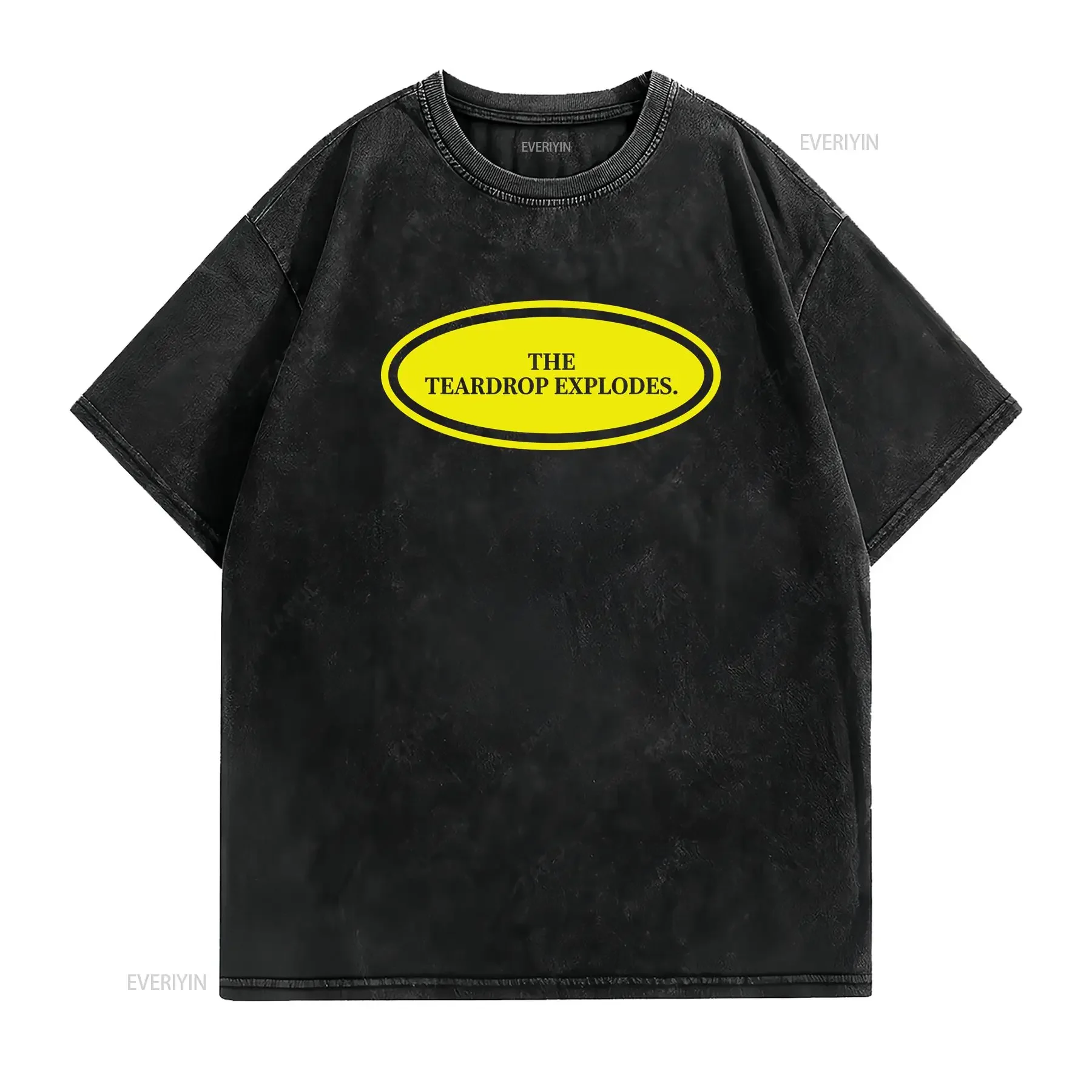 The Teardrop Explodes T Shirt vintage Washed streetwear Stretched Top For Everyday Wear graphic Breathable fashion Stylish
