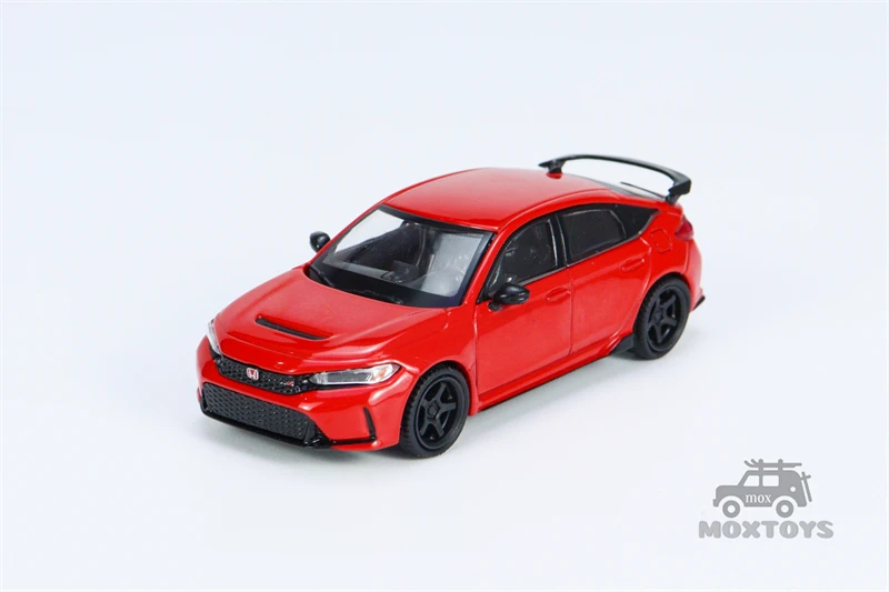 MINI GT 1:64 Honda Civic Type R Rallye Red 2023 W/ Advan GT Wheel LHD Diecast Model Car