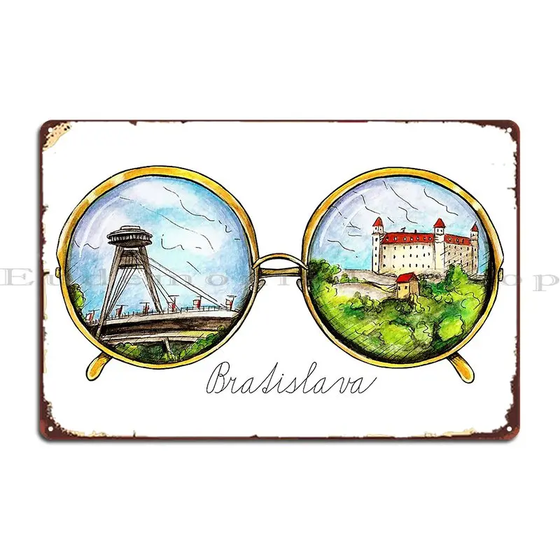 Плакат с металлической табличкой Братислава, кинотеатр, гараж, пользовательские тарелки для паба, таблички, жестяная вывеска, плакат
