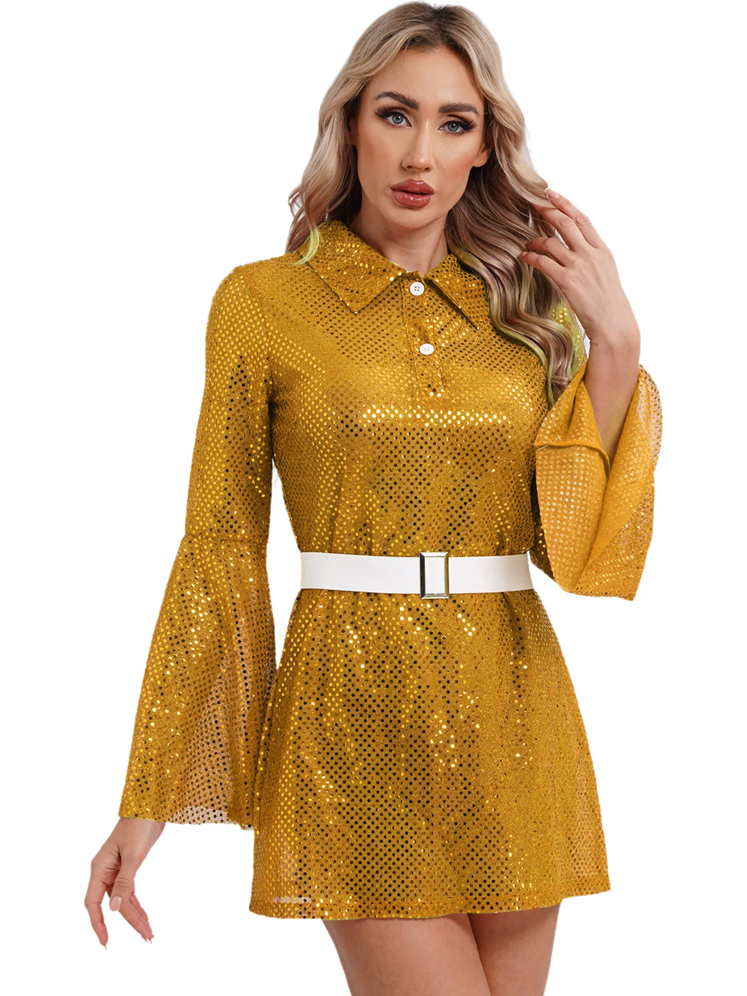 Mini Dress Fashion Women Cocktail Rave Party Sequined Costume Disco Dress evening Nightclub Dress Music Festival Clubwear