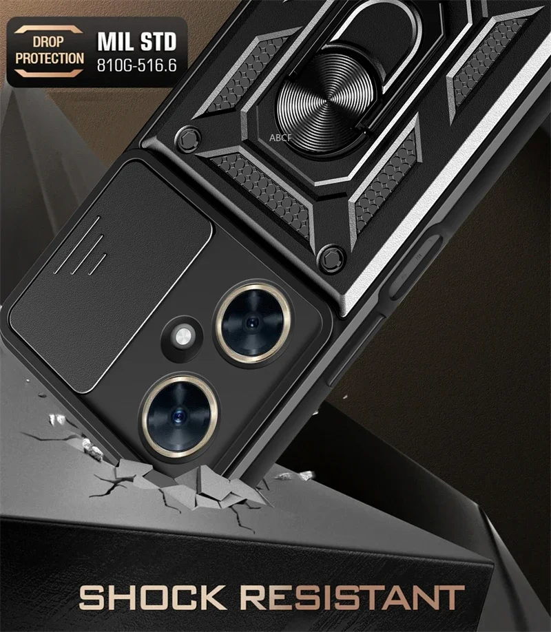 الشريحة كاميرا درع جراب هاتف لهواوي نوفا 11i برو Y60 Y70 Y90 9 10 11 Se Y9a Y8s Y9s P30 40 لايت حامل السيارة حلقة الغطاء الخلفي