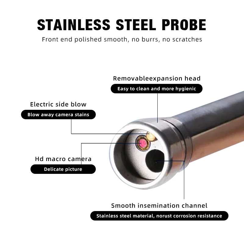 Cow Smart Insemination Gun Cattle Endoscope Sperm AI Gun Artificial Insemination Horse Cow Farm Breeding Equipment Hot