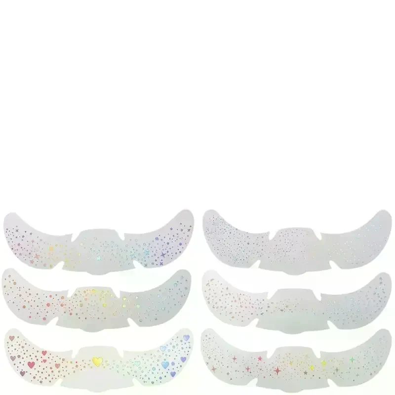 

1 Sheet Glitter Freckles Holographic Stickers Waterproof Heart Freckle Temporary Tattoo Stickers Face Makeup
