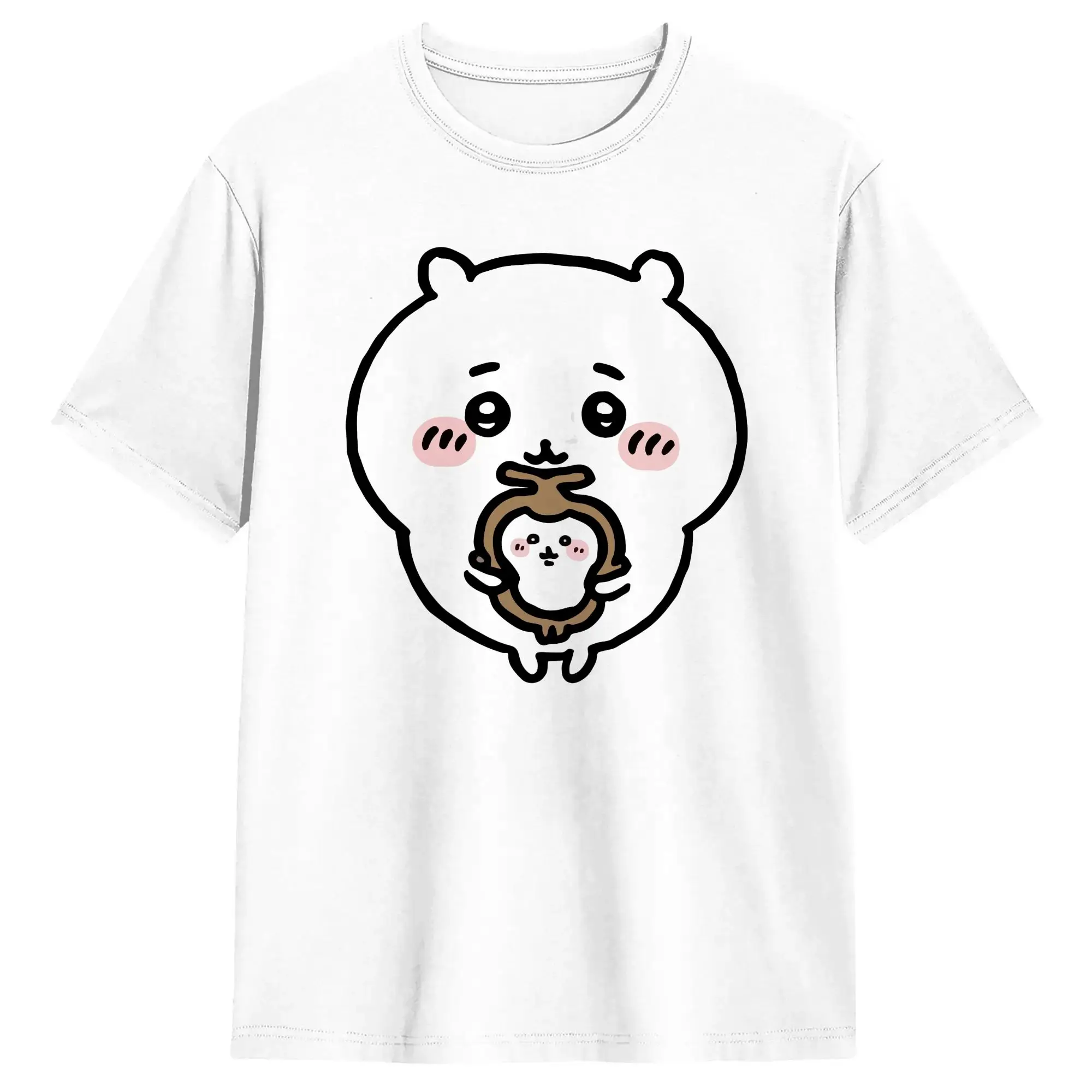 Chiikawas Kurimanju Baby T Shirt Summer  Y2K Funny T-Shirts Pure Cotton Hippie Tshirt For Men's Custom DIY Top Tees
