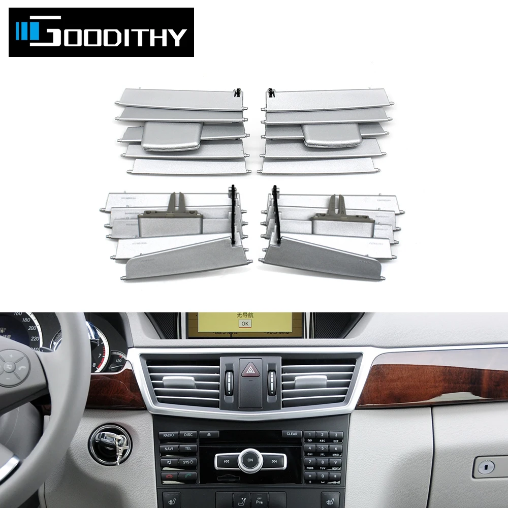 

Car Air Conditioning Left Right AC Vent Outlet Grille Repair Kit For Mercedes Benz E Class W212 E200 2009 2010 2011 2012 2013