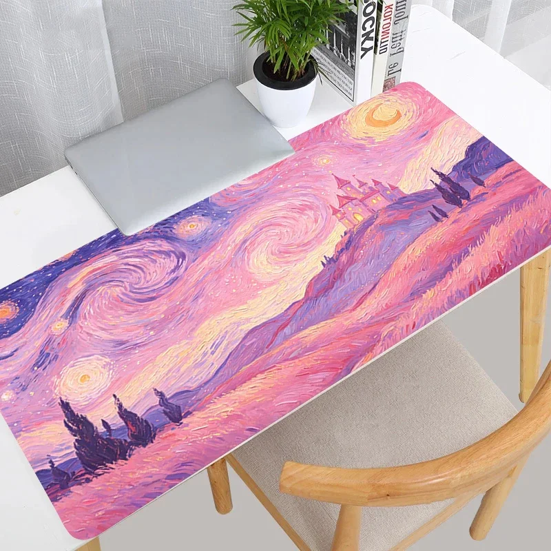 High Quality Mouse Pad Computer Accessories Speed Mousepad Designed Specifically Pink Anime Castle Mouse Mat Gaming Keyboard Mat