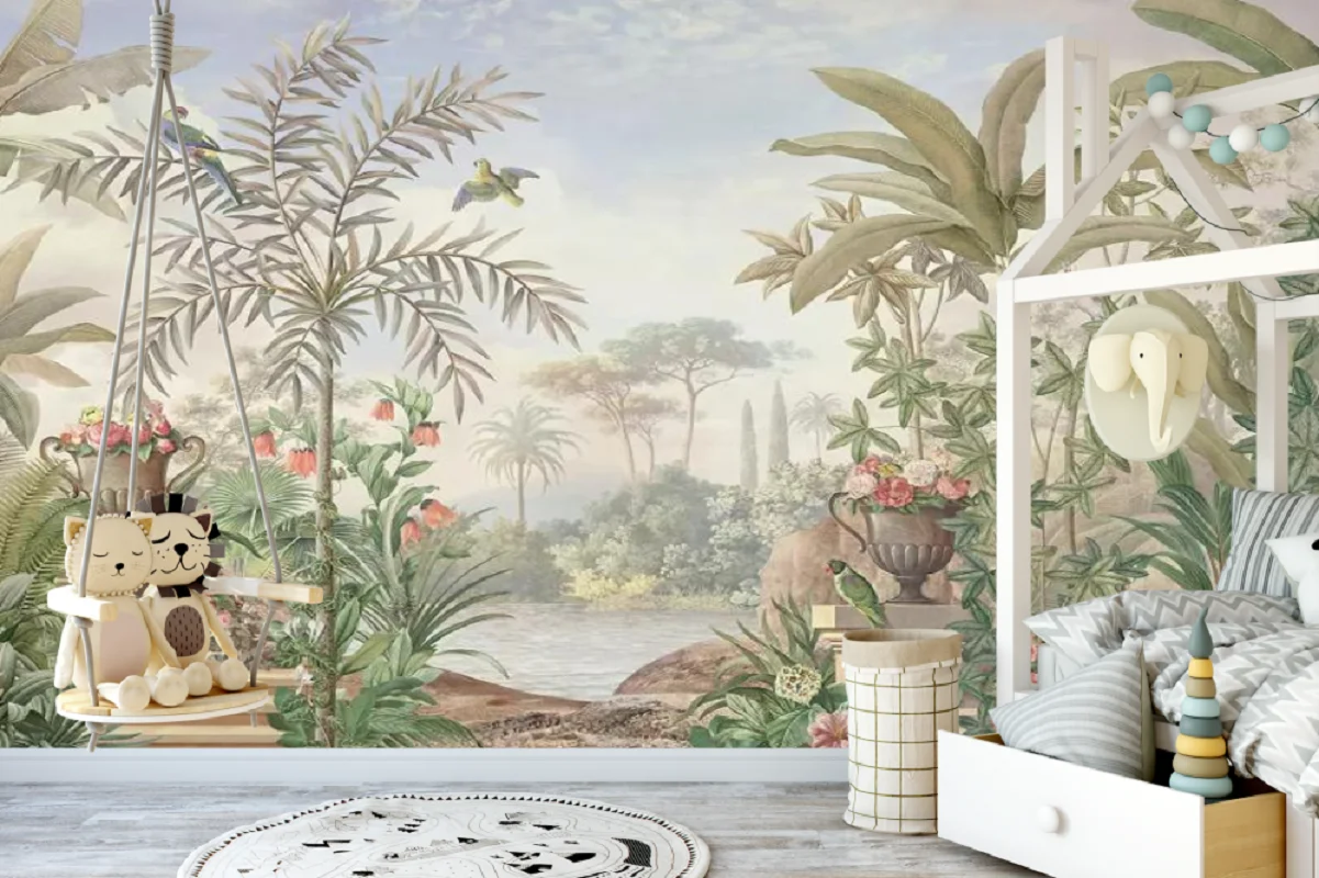 

Customized 3D Wallpaper Mural French Oil Painting Scenery Living Room Bedroom Background Wallpaper Wall Covering