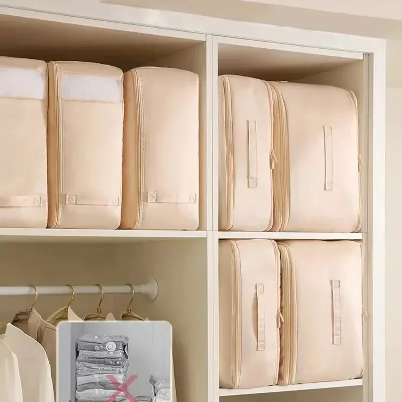 Trendy Down Comforter Storage Bag Moisture-proof Clothing Packing Bag Storage Box Organizer for Clothes