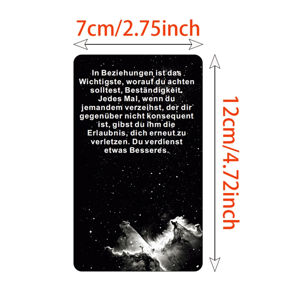 German Oracle Deck, Message From The Universe, 54 Oracle Cards for Mindfulness, Clarity & Daily Reflection, 12x7cm, Tarot Cards