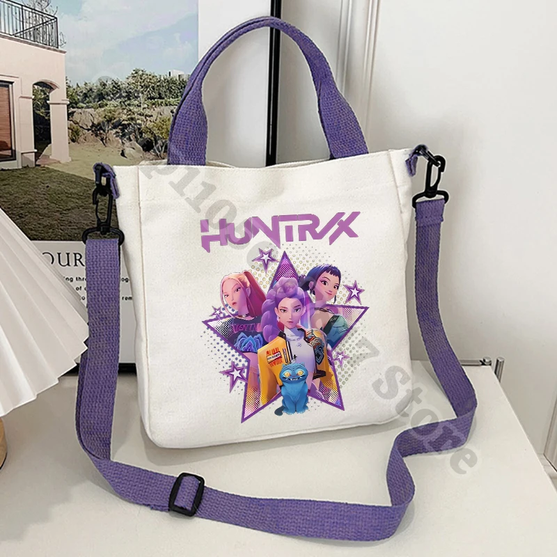 KPop شيطان الصيادين فتاة لطيف حقيبة كروسبودي الكرتون قماش حمل الاطفال أنيمي المطبوعة حقائب اليد اكسسوارات كيس التخزين الهدايا 2025 #1