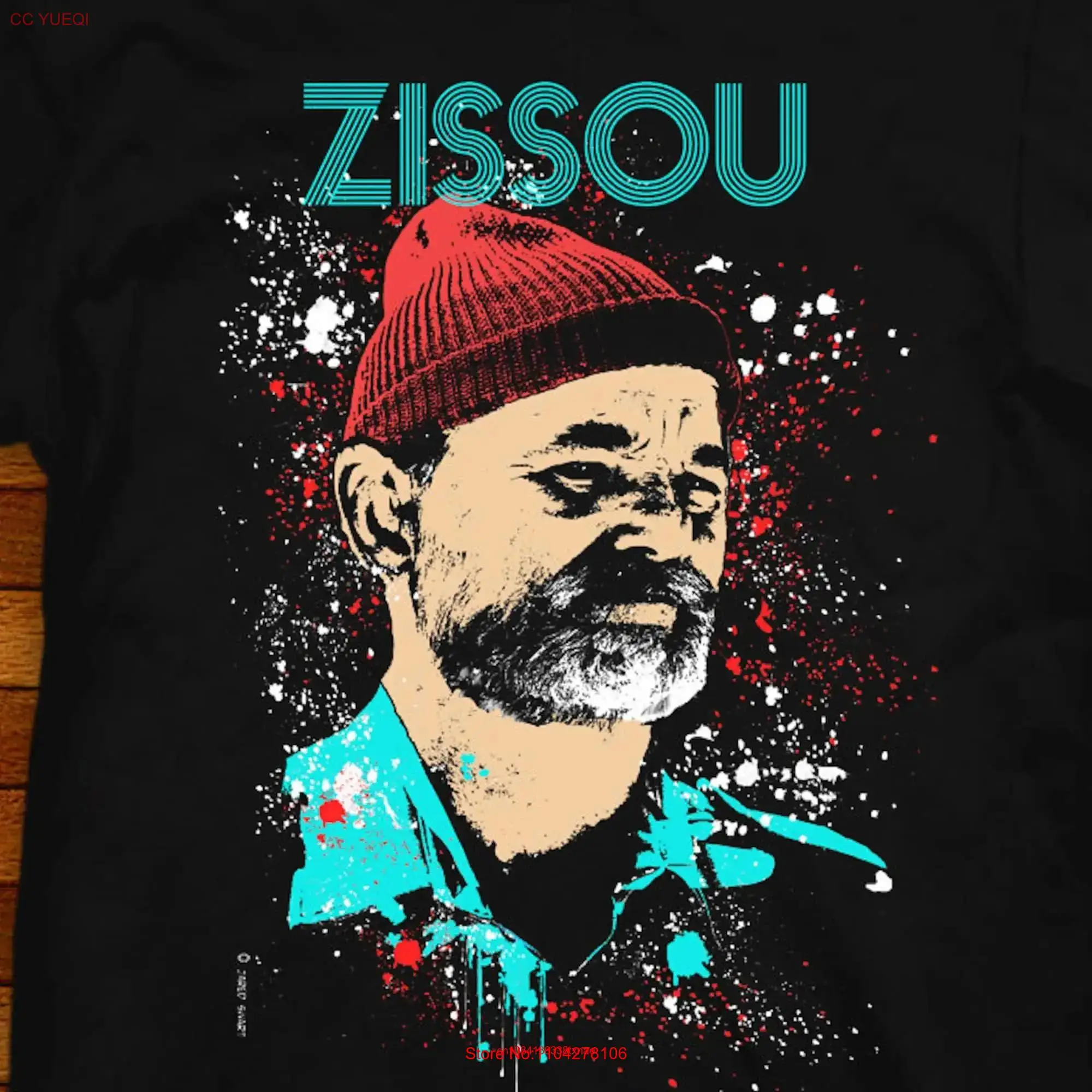 Life Aquatic T shirt Steve Zissou artwork by Jared Swart sizes S M L XL 2XL 3XL 4XL 5XL also ladies fit