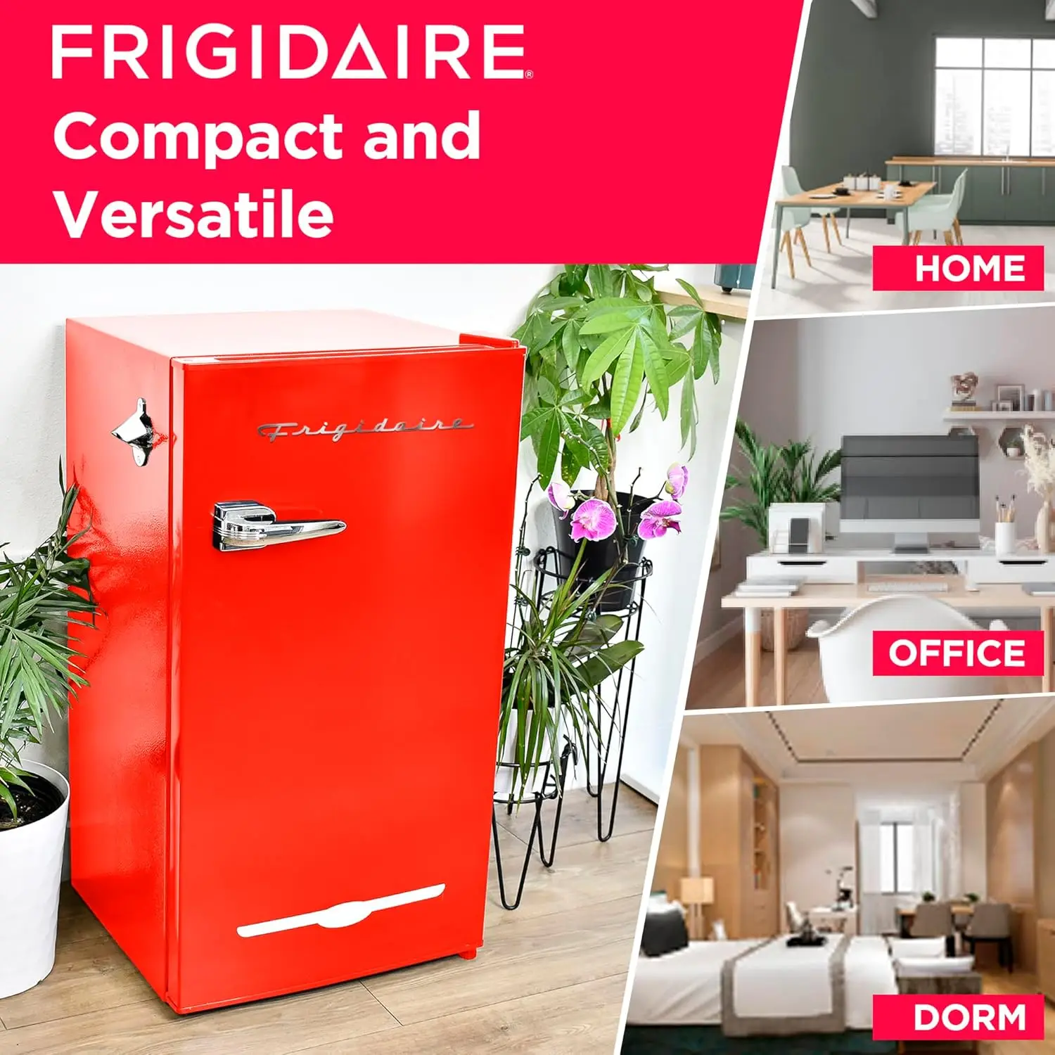 Компактный холодильник в стиле ретро с охладителем, настольный холодильник с кубической ножкой 3,2, встроенная открывалка для бутылок