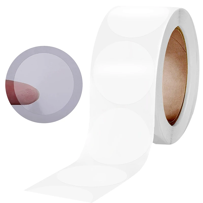 500 uds/rollo de pegatinas transparentes redondas, etiqueta transparente de sellado, decoración para dulces, galletas, bolsa de postre
