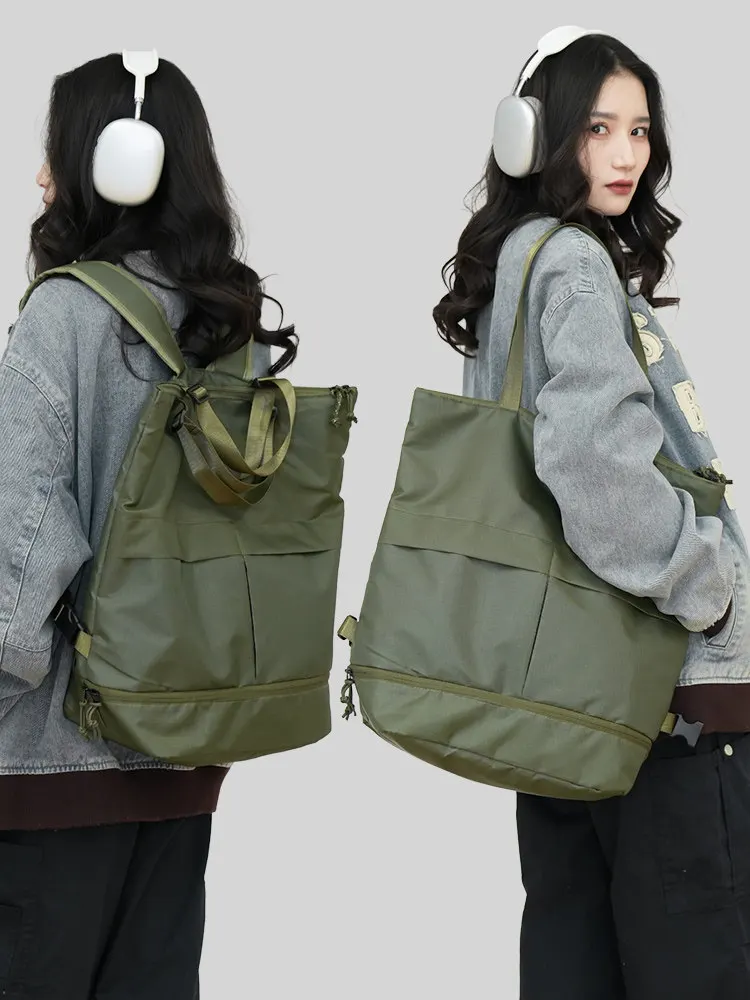 

Waterproof Nylon Travel Backpack For Women Lightweight Short Distance Large Capacity Student Carrying Commuting Tote Bags Trendy