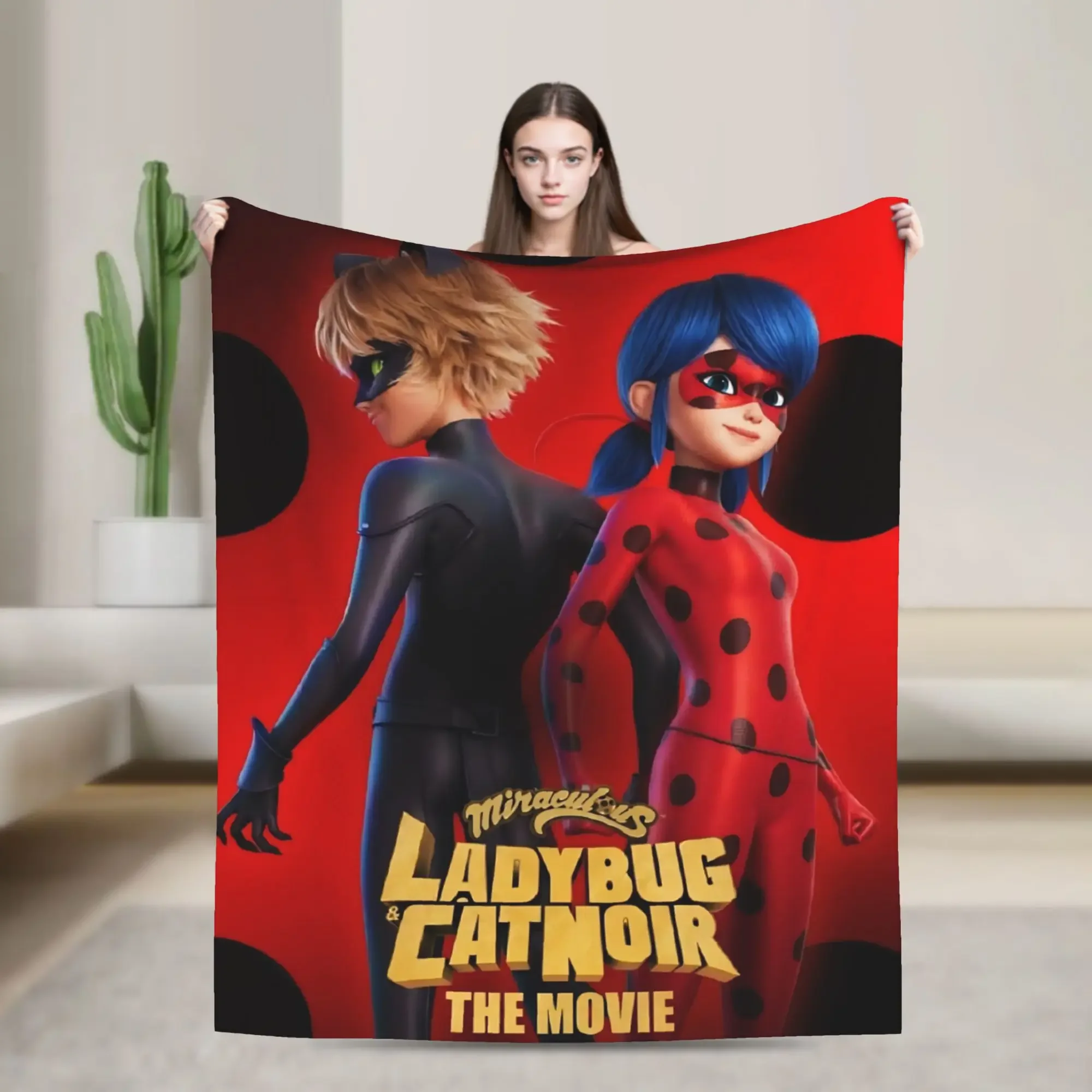 

Miraculous Ladybug Cartoon Super Soft Warm Throw Blanket for Sofa x Inches Multisize Throws and Blankets