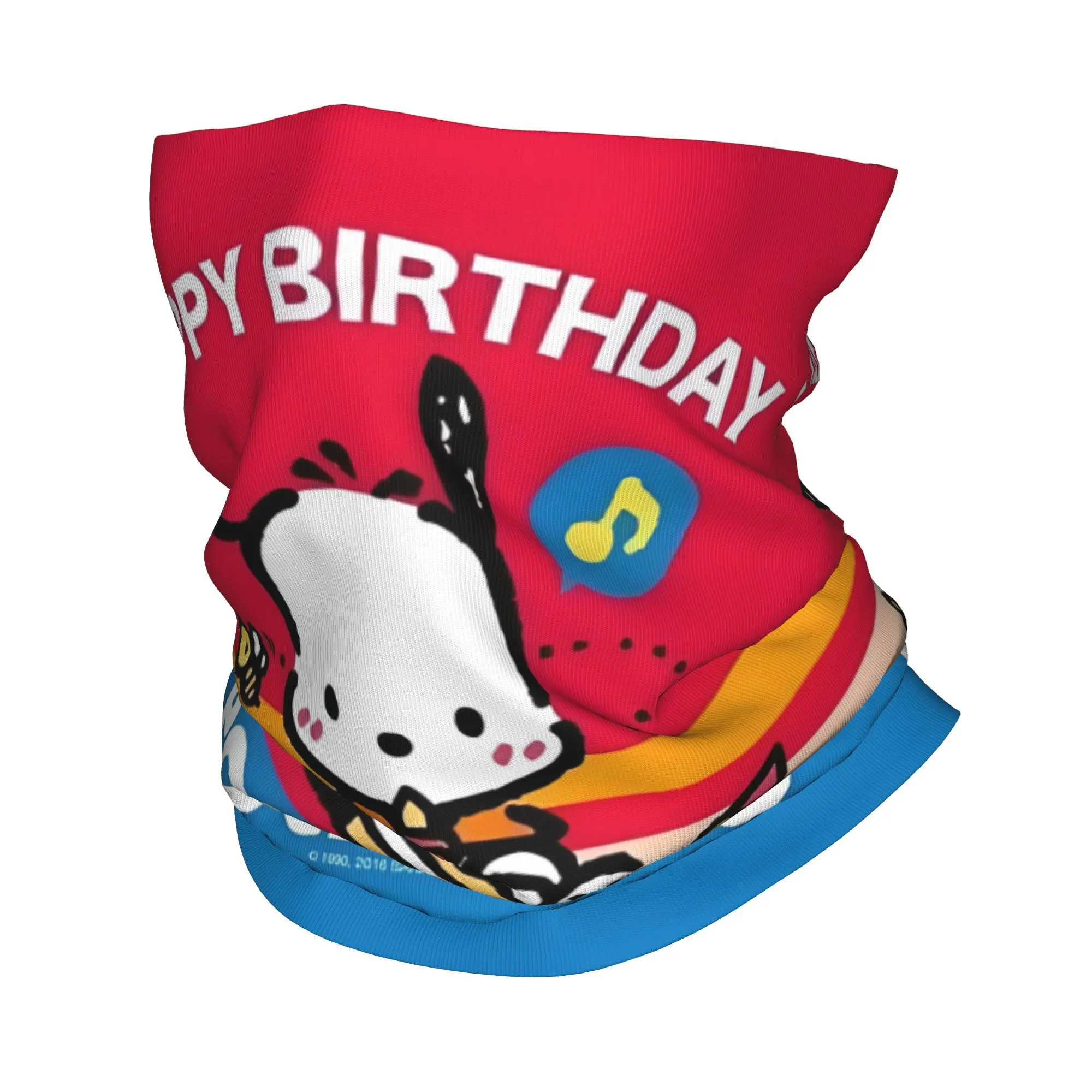 

Custom Pochacco Girly Heart Neck Gaiter Women Men UV Protection Winter My Melody Pattern Bandana Scarf for Cycling