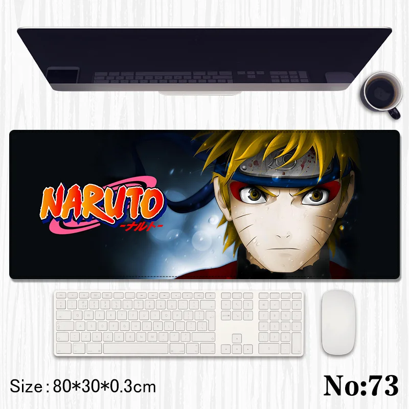 

Naruto Cartoon Large Anti-Slip Computer Mouse Pad Stylish and Simple Anime Mouse Pad Cute Things for Girls and Boys