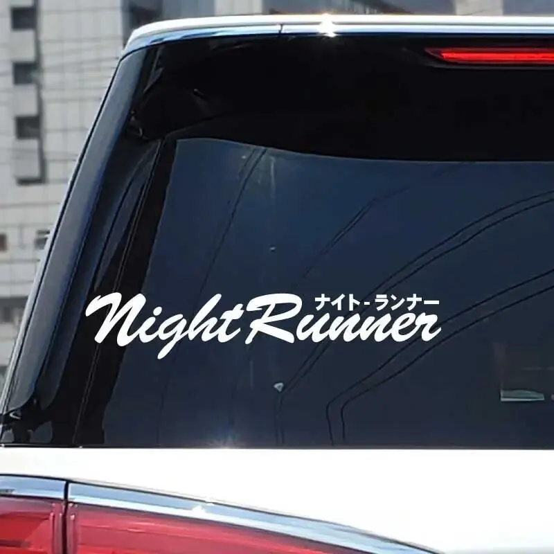 „NightRunner“-Aufkleber, Aufkleber im JDM-Stil, verwandeln Sie Ihr Auto mit stilvollem Autozubehör, hohe Qualität für PKW, LKW, Motor!