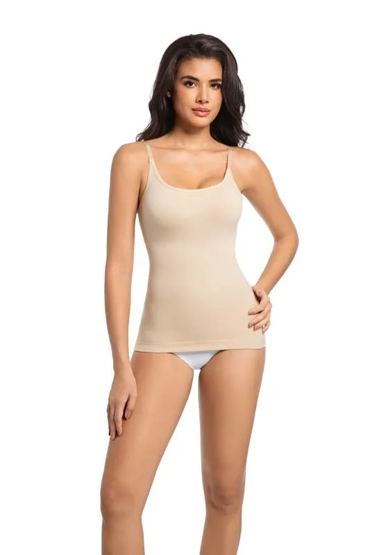 Women Seamless Shapewear Tank Top Tummy Control Adjustable Straps Body Shaper Slimming Camisole For Daily Wear Party Wedding