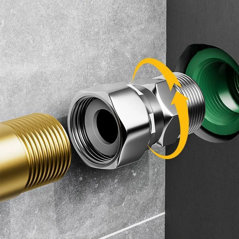 1-10pcs Faucet Adapter Angle Valve Connector Home Kitchen Stainless Steel Fastener Hose Tube Connect Connectors Fittings Tool