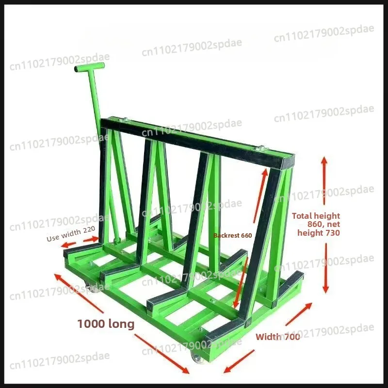 500kg Portable Glass Transport Rack Board Steel Storage Trolley for Sheet Material Carry Heavy Duty Moving Board