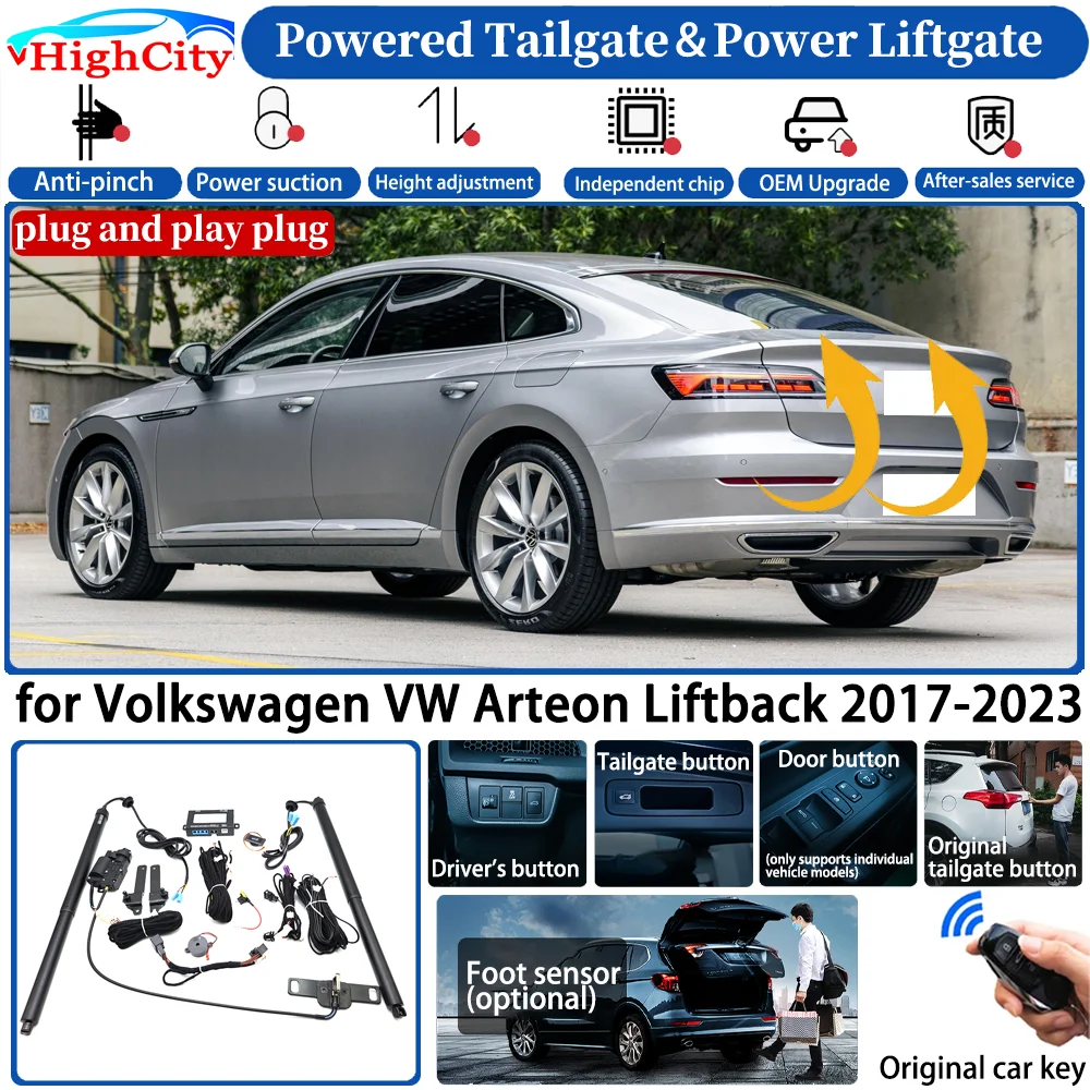 for Volkswagen VW Arteon Liftback 2017-2023 Automatic Smart Powered Tailgate Power Liftgate System Intelligent Trunk Lift Kit