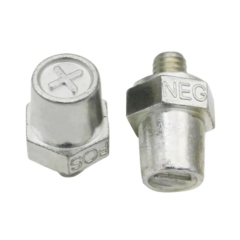 

Battery Post Adapter Positive Negative Side Terminal Battery Adapters Lead Alloy Charging Connector For Automotive Pack Of 2
