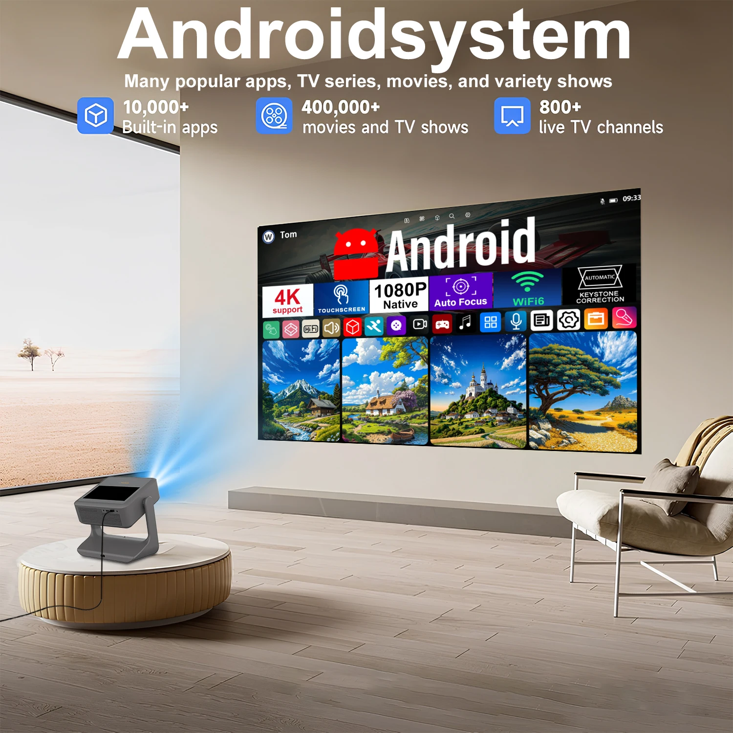 3-in-1 Projector Tablet Speaker 7