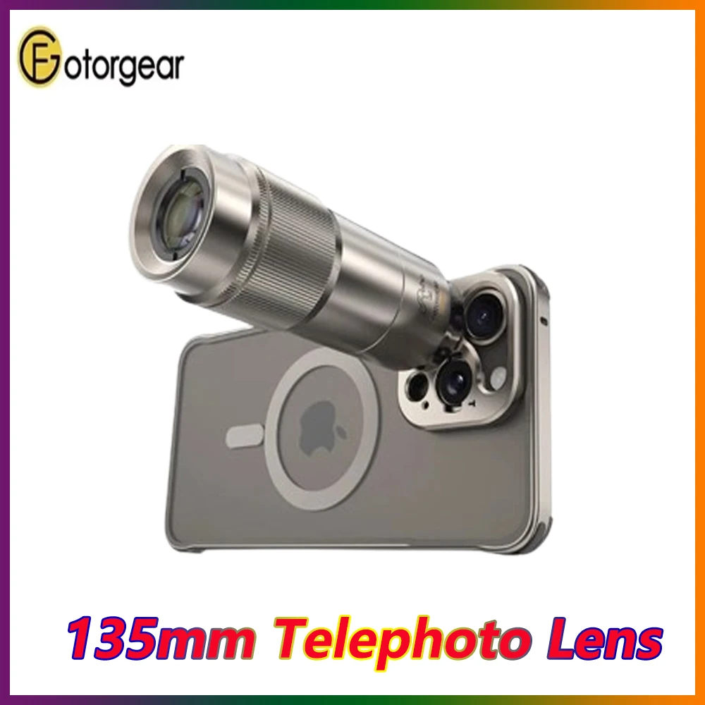 Fotorgear 135mm Mobile Phone Telephoto Lens External Macro Photography Lens for T-Mount Phone compatible with Android and Iphone