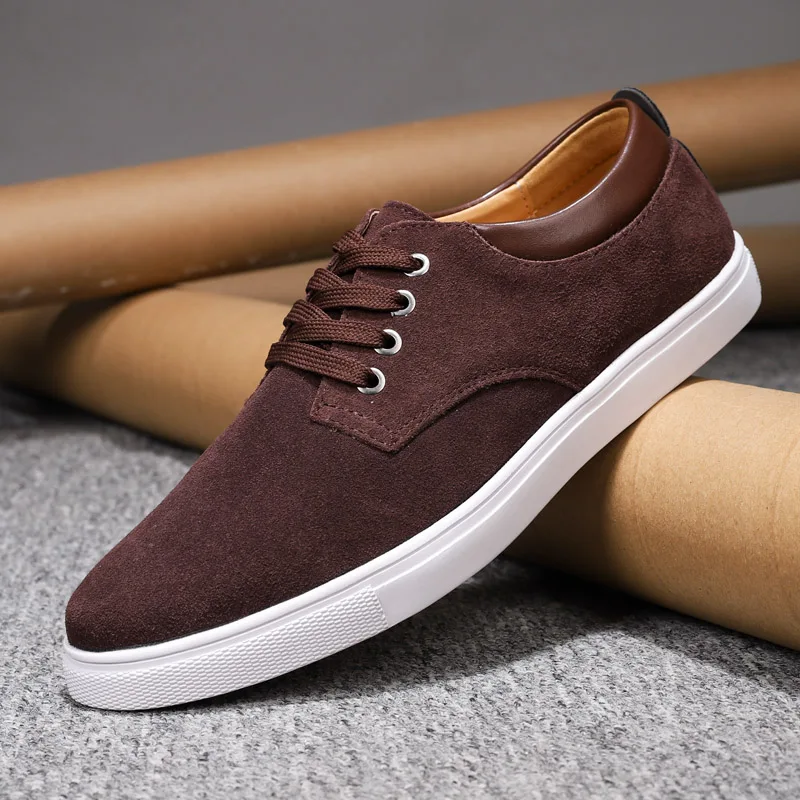 

Leather Shoes Men outdoor fashion Casual Sneakers Shoe suede Leather Loafers Men Shoes Moccasins Shoe Footwear big size 48