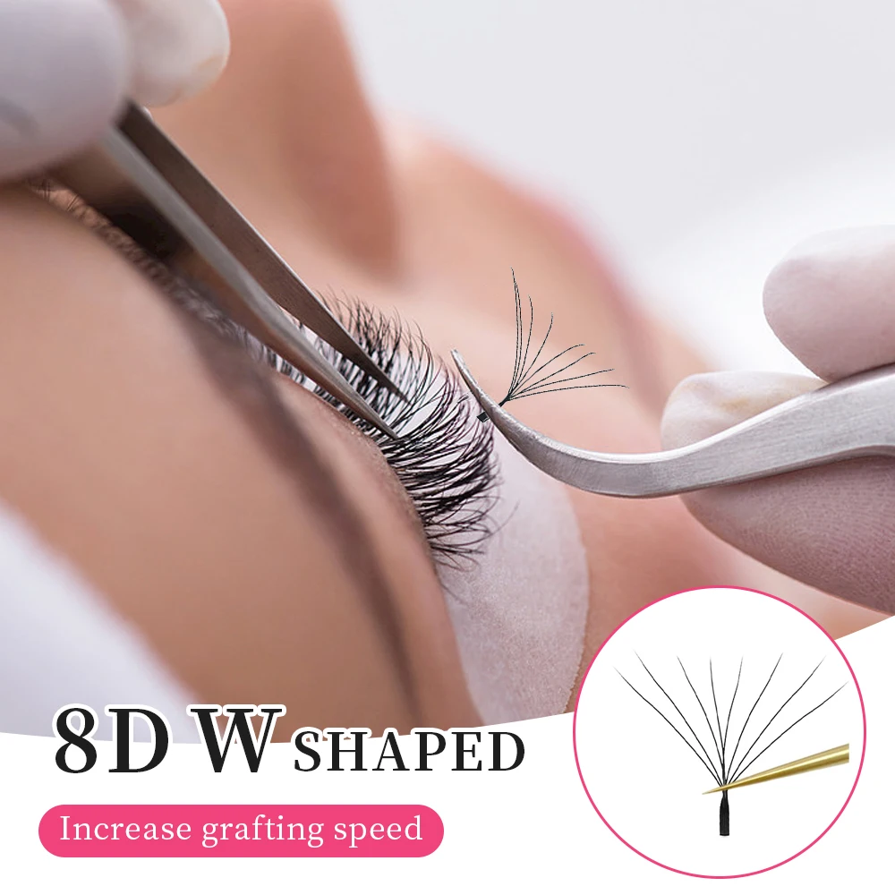 Goddess 8DW Shape Eyelash Extension 3D Premade Volume Fans High Quality Idividual Mink Lash Natural False Eyelash W LASHES