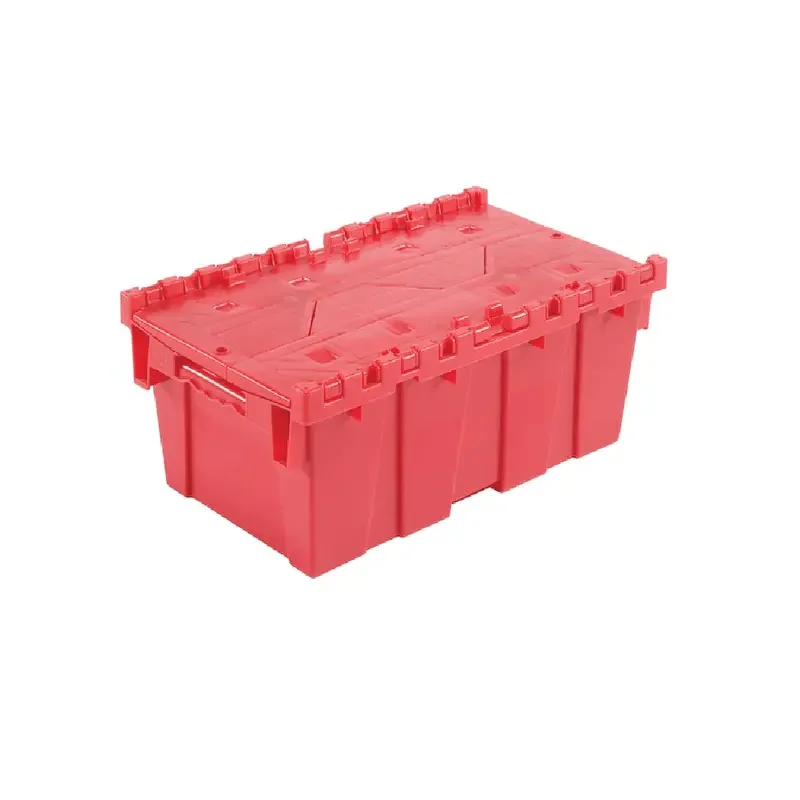

Distribution Container With Hinged Lid 19-5/8x11-7/8x7 Red