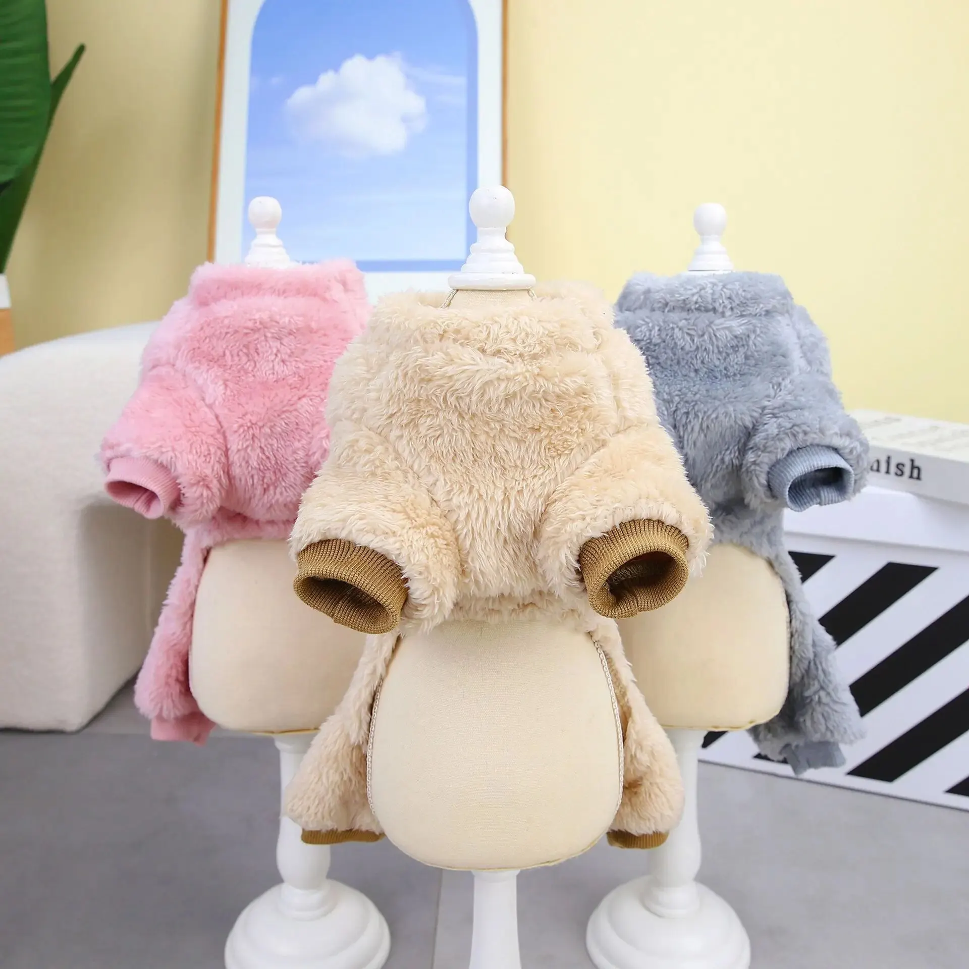 1pc Pet Dog Clothes Soft Warm Fleece Dogs Jumpsuits Crown Pattern Pet Clothing for Small Dogs Puppy Cats Costume Coats