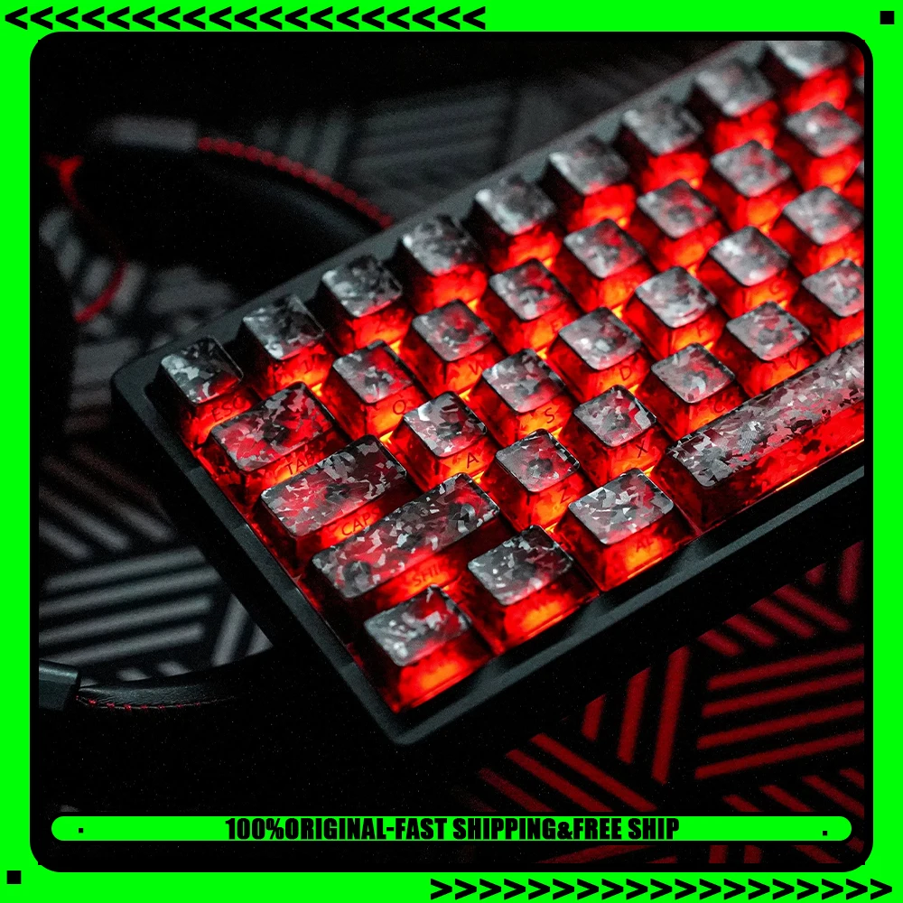 WEIKAV Ice Crack Keyboard keycap Injection Screen Printing Material PC Material Original Factory Height 120 Key Keycap For Gifts